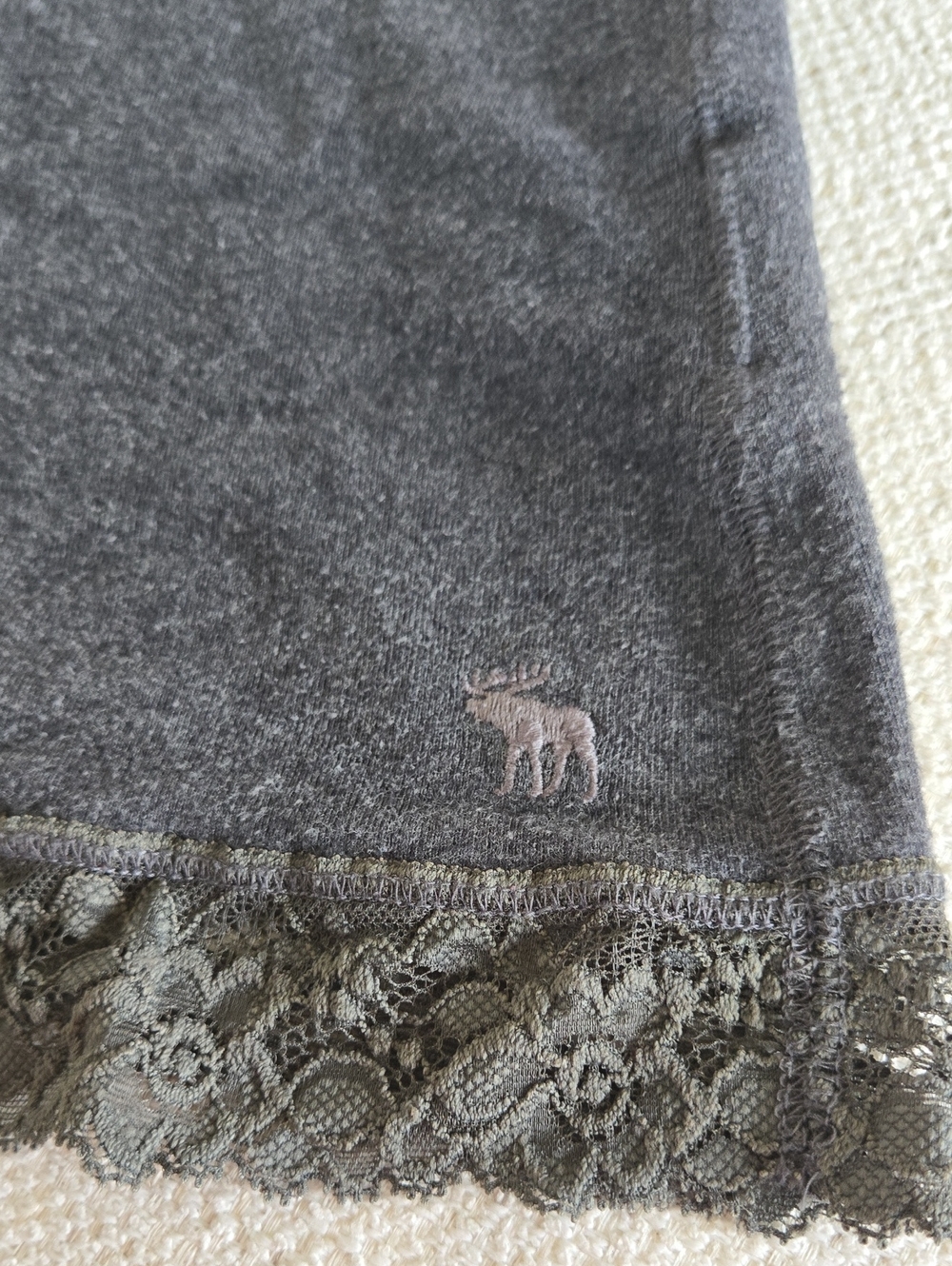 Vintage Y2K Abercrombie & Fitch 2000s Lace Bow Trim Fitted Cami Fairy Tank Top S - Picture 3 of 14
